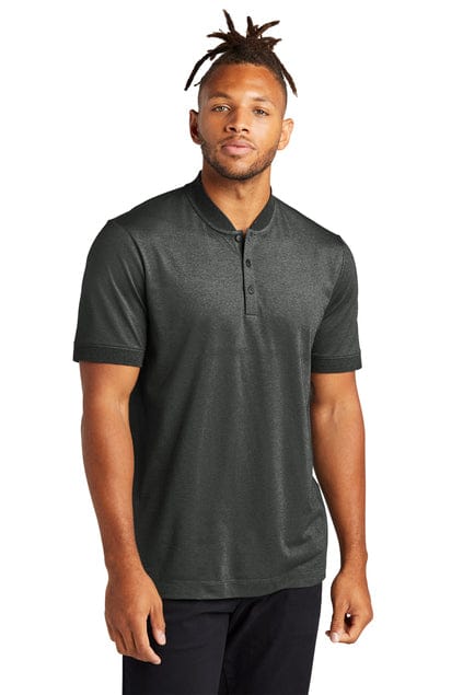 Mercer+Mettle Stretch Pique Henley MM1008 in Anchor Grey Heather