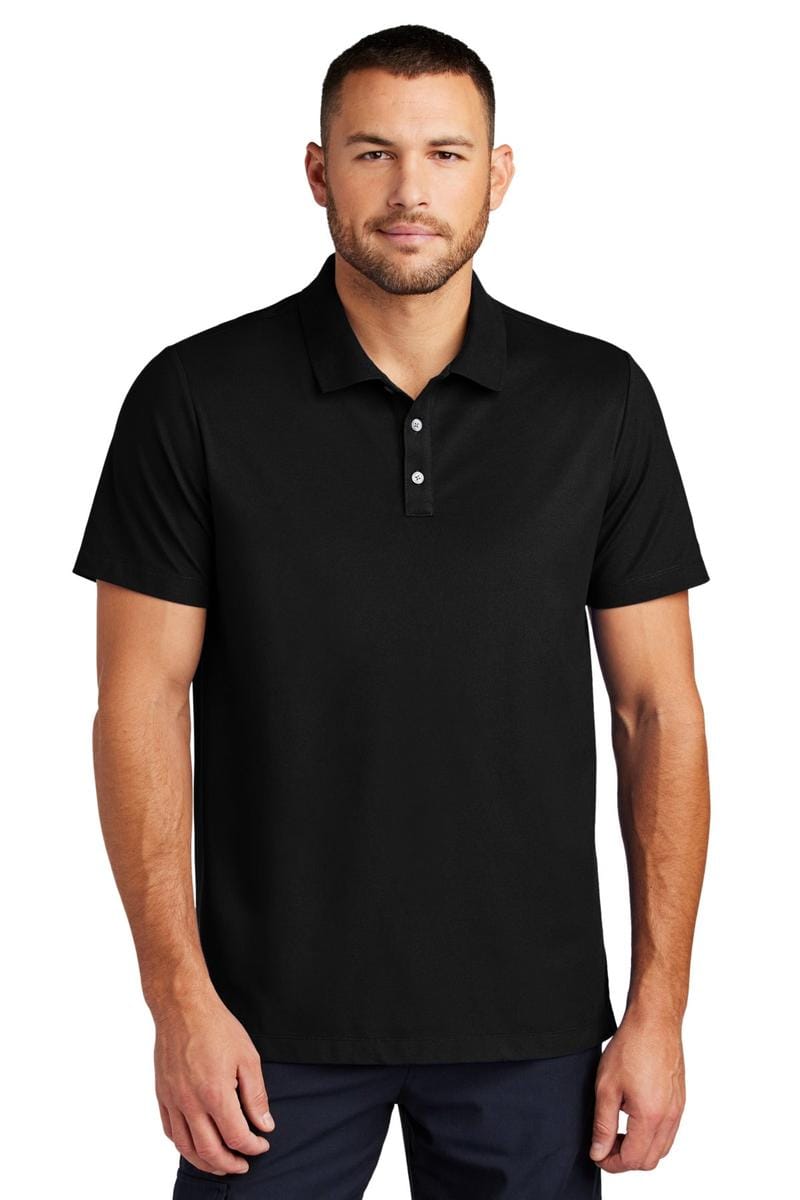 Mercer+Mettle Stretch Pique Polo MM1004 in Deep Black