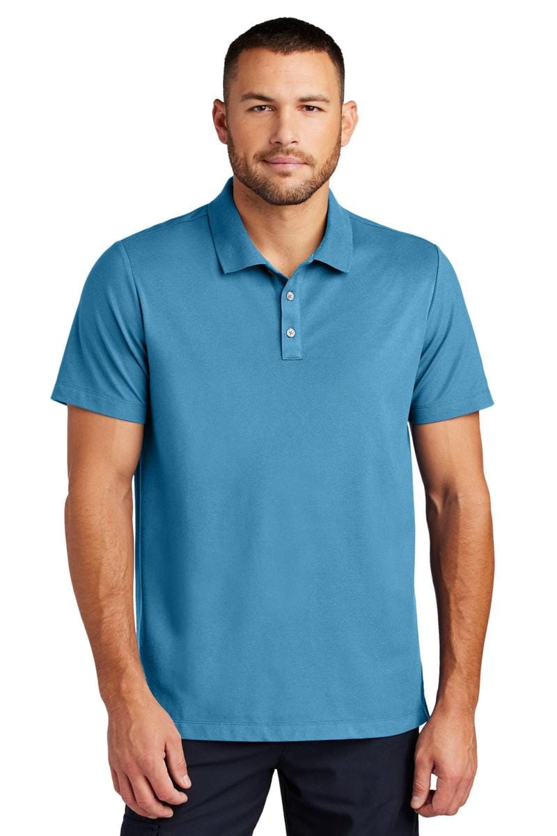 Mercer+Mettle Stretch Pique Polo MM1004 in Parisian Blue