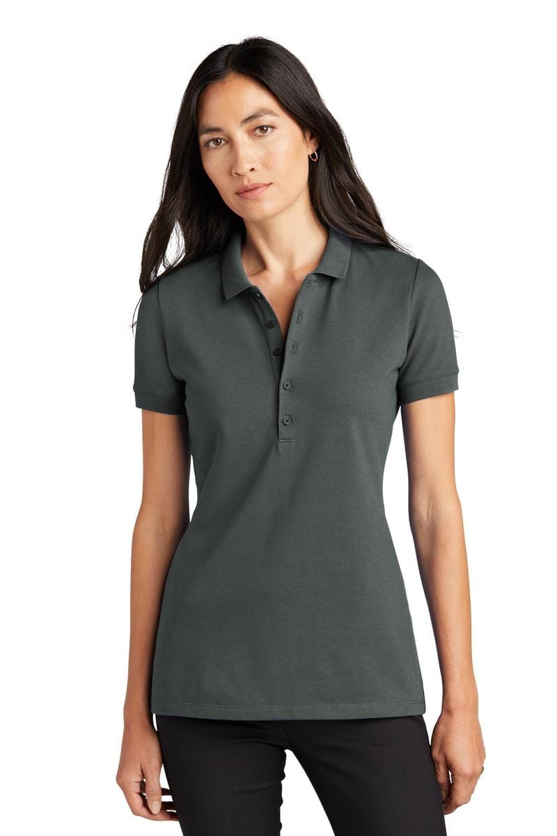 Mercer+Mettle Women's Stretch Heavyweight Pique Polo MM1001 in Anchor Grey