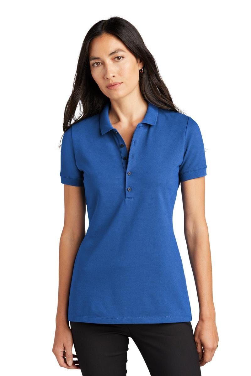 Mercer+Mettle Women's Stretch Heavyweight Pique Polo MM1001 in Blue Note