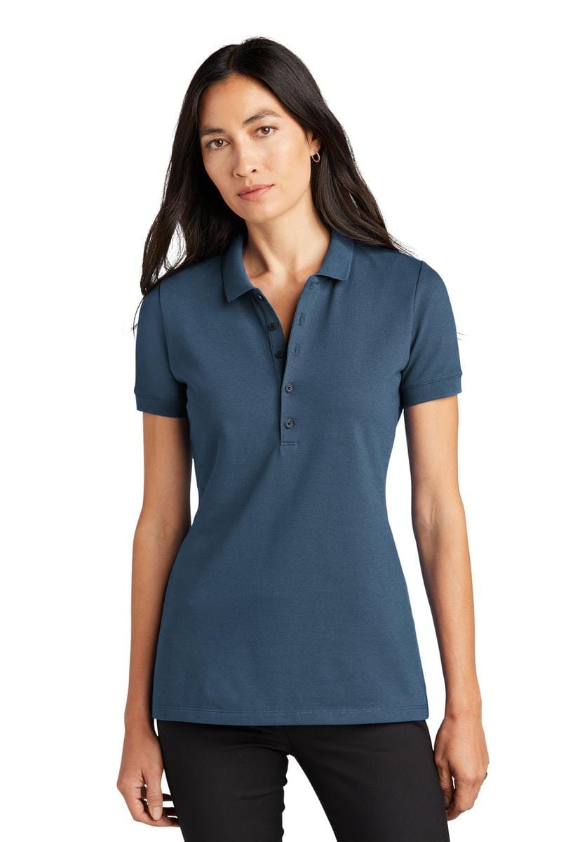 Mercer+Mettle Women's Stretch Heavyweight Pique Polo MM1001 in Insignia Blue