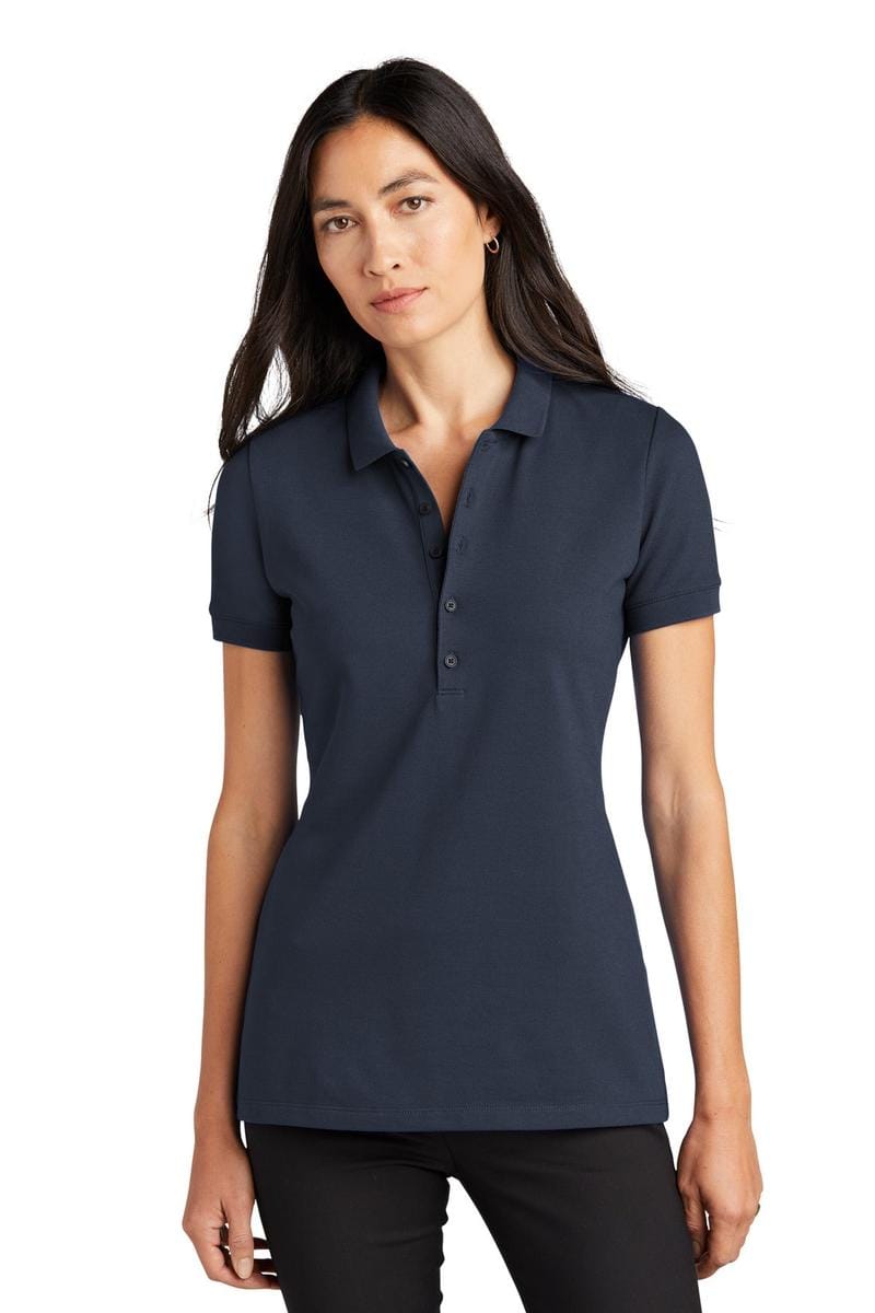 Mercer+Mettle Women's Stretch Heavyweight Pique Polo MM1001 in Night Navy