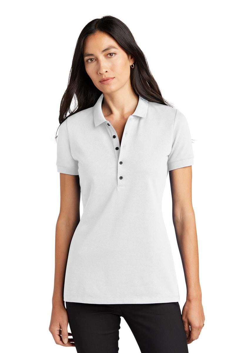 Mercer+Mettle Women's Stretch Heavyweight Pique Polo MM1001 in White