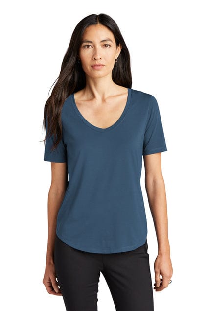 Mercer+Mettle Women's Stretch Jersey Relaxed Scoop MM1017 in Insignia Blue