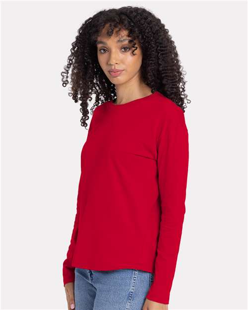 NL3911 Women's Cotton Relaxed Long Sleeve T-Shirt in 
