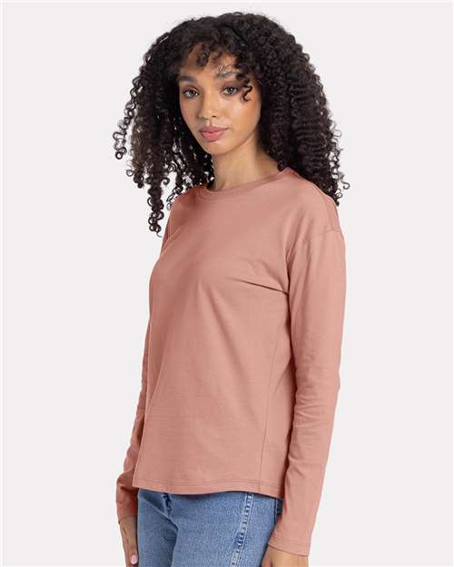 NL3911 Women's Cotton Relaxed Long Sleeve T-Shirt in 