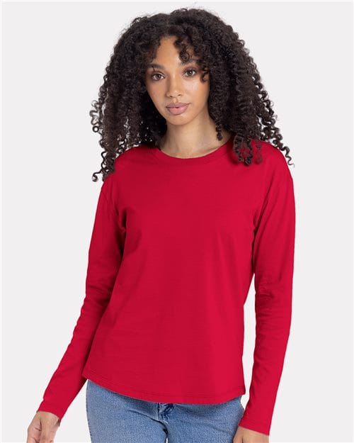 NL3911 Women's Cotton Relaxed Long Sleeve T-Shirt in 