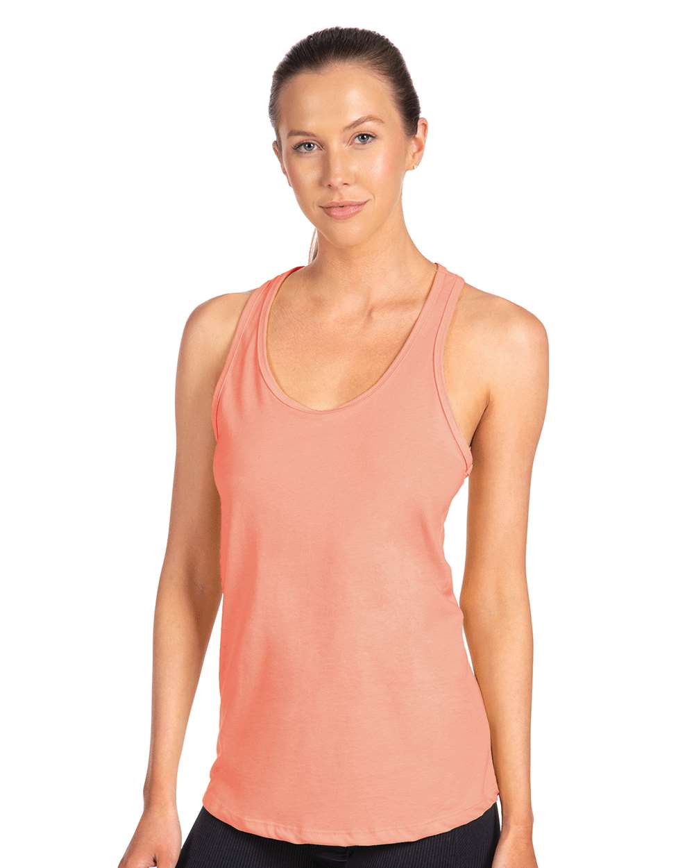 Next Level 1533 Women's Ideal Racerback Tank in Light Orange