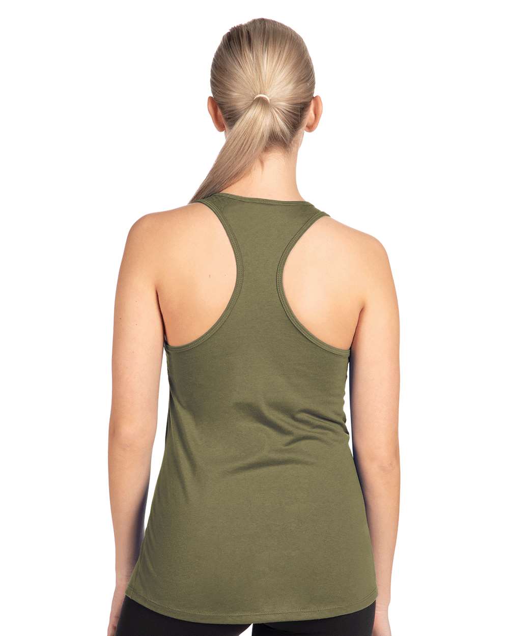 Next Level 1533 Women's Ideal Racerback Tank in Military Green