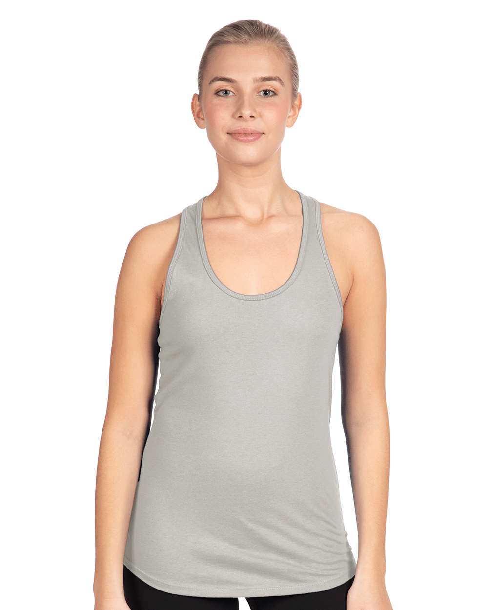 Next Level 1533 Women's Ideal Racerback Tank in Silver