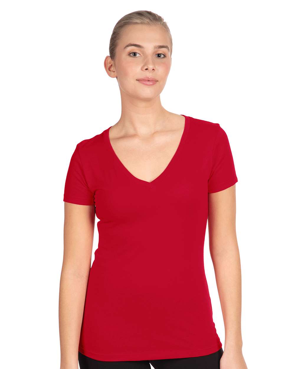 Next Level 1540 Women's Ideal V-Neck T-Shirt in Red