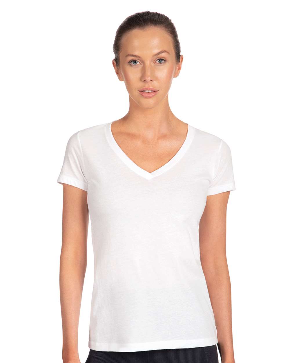 Next Level 1540 Women's Ideal V-Neck T-Shirt in White