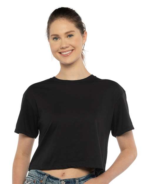Next Level 1580 Women's Ideal Crop Top in Black