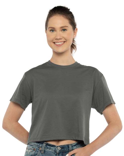 Next Level 1580 Women's Ideal Crop Top in Dark Grey