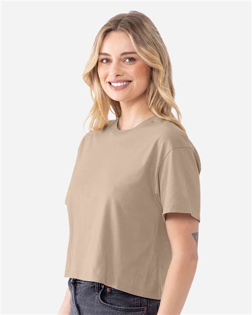 Next Level 1580 Women's Ideal Crop Top in Tan