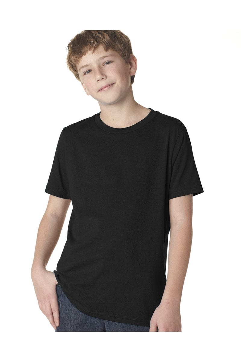 Next Level 3310: Youth Cotton Crew in Black