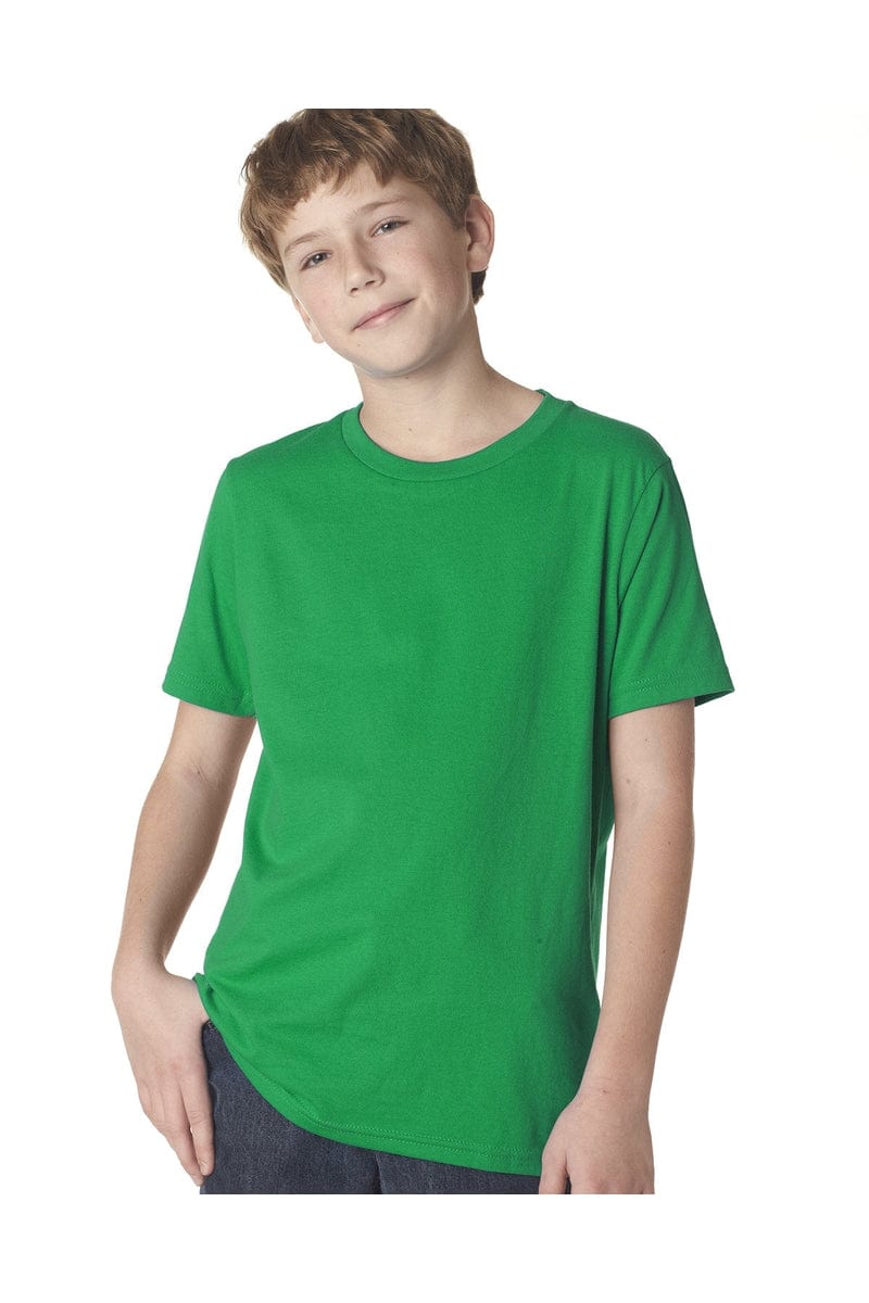 Next Level 3310: Youth Cotton Crew in Kelly Green