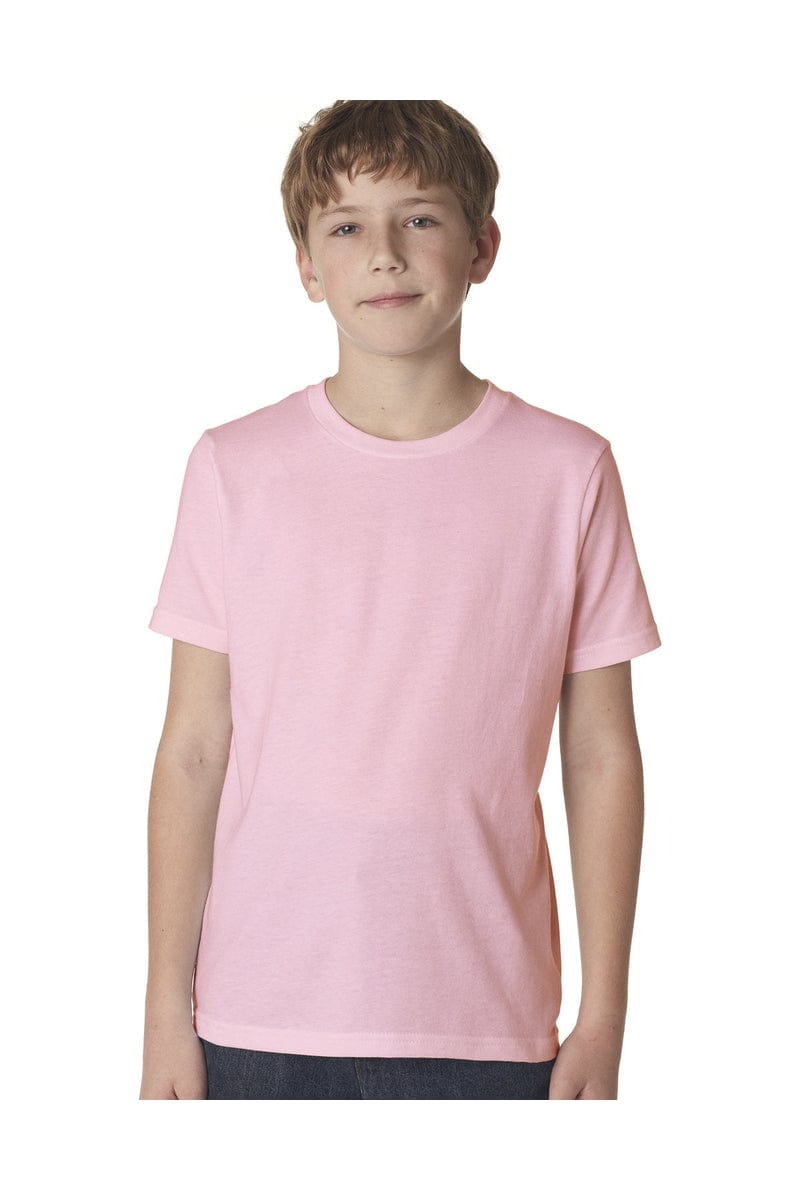 Next Level 3310: Youth Cotton Crew in Light Pink