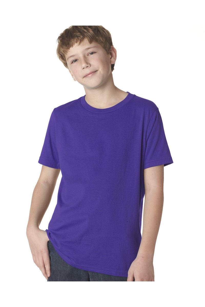 Next Level 3310: Youth Cotton Crew in Purple Rush