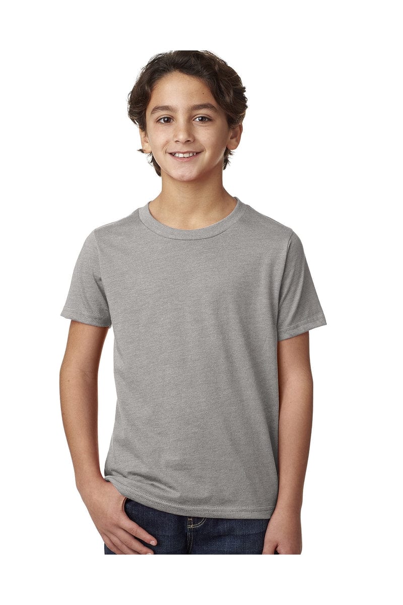 Next Level 3312: Youth CVC Crew in Dark Hthr Gray