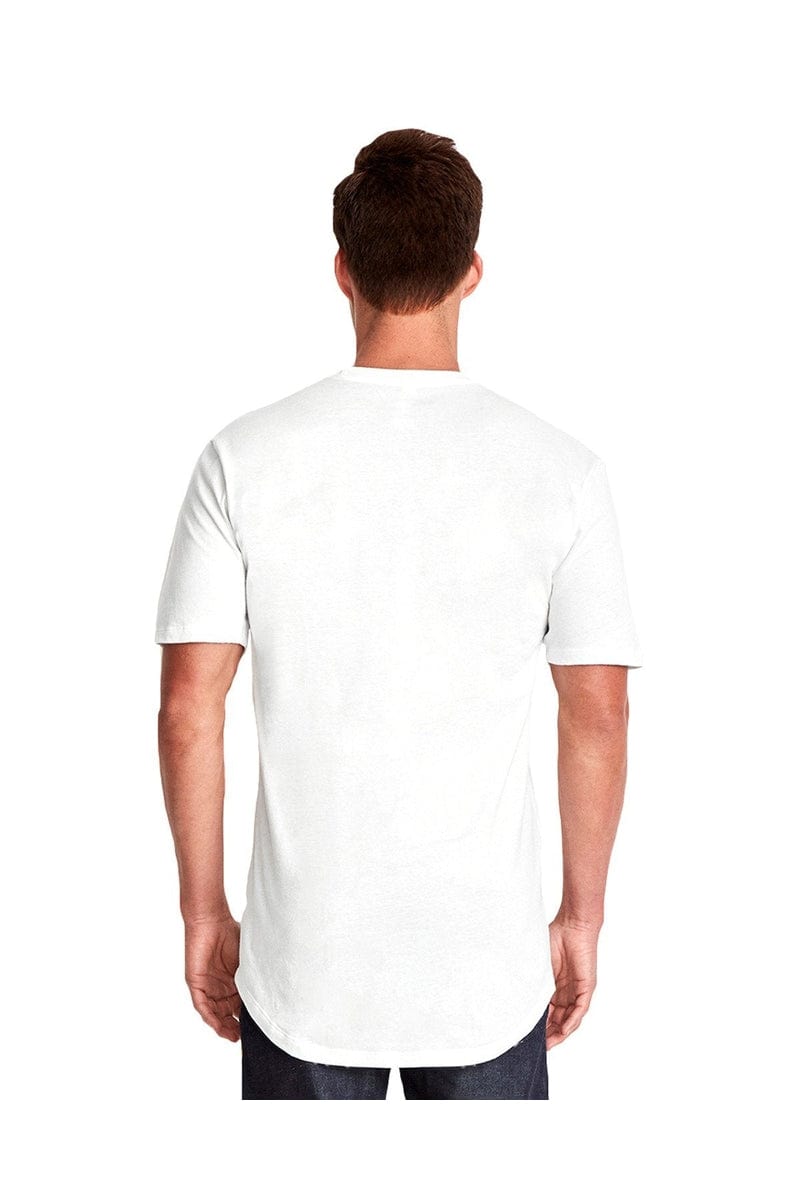 Next Level 3602: Men's Cotton Long Body Crew in White