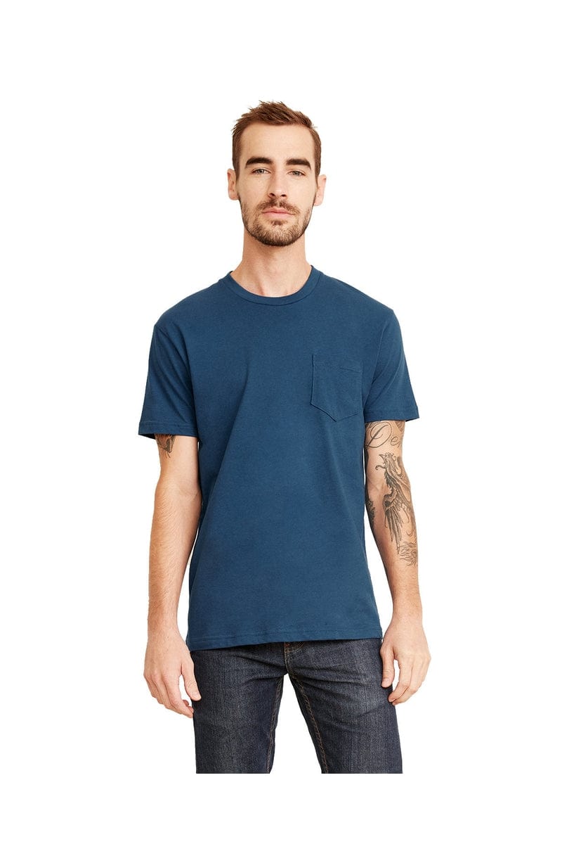 Next Level 3605: Unisex Pocket Crew in Cool Blue