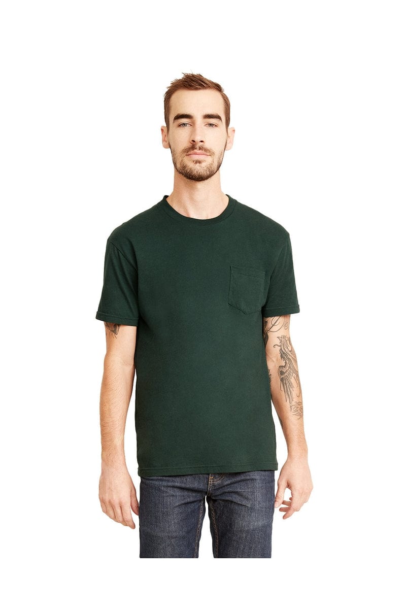 Next Level 3605: Unisex Pocket Crew in Forest Green
