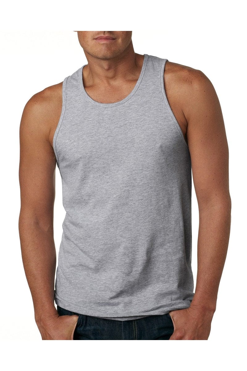 Next Level 3633: Men's Cotton Tank in Heather Gray