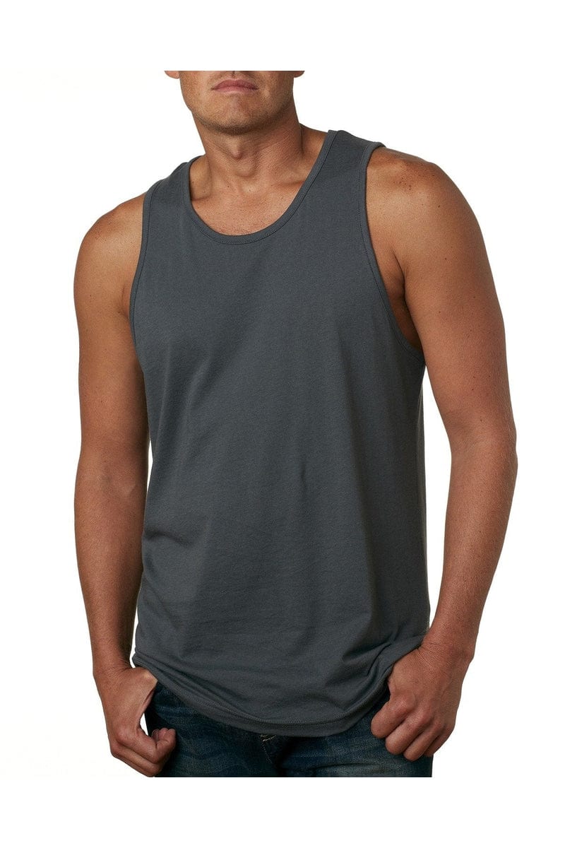 Next Level 3633: Men's Cotton Tank in Heavy Metal
