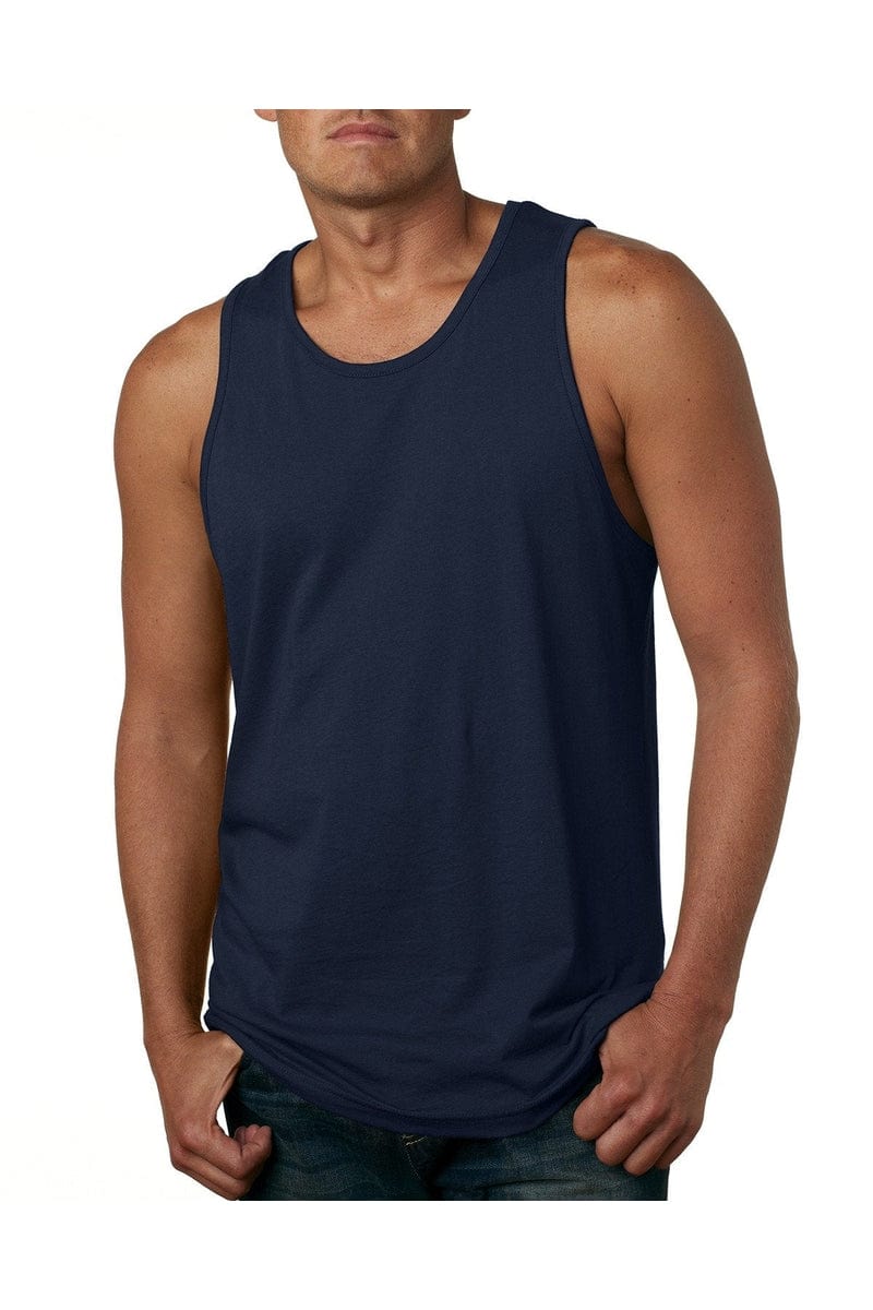 Next Level 3633: Men's Cotton Tank in Midnight Navy
