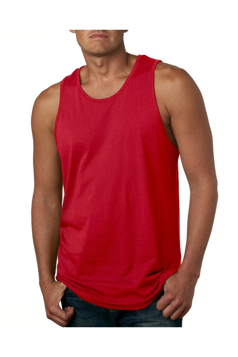 Next Level 3633: Men's Cotton Tank in Red