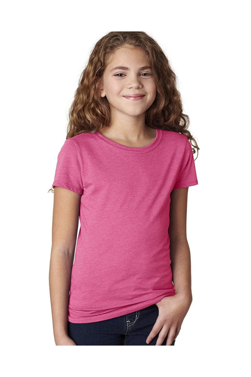 Next Level 3712: Youth Princess CVC T-Shirt in Raspberry