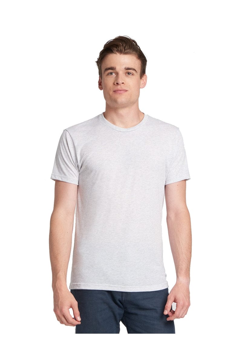 Next Level 6010A: Men's Made in USA Triblend T-Shirt in Heather White