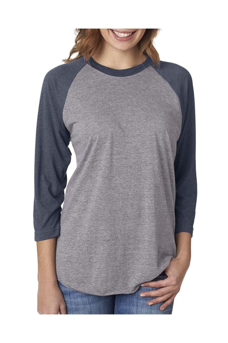 Next Level 6051: Unisex Triblend 3/4-Sleeve Raglan in 