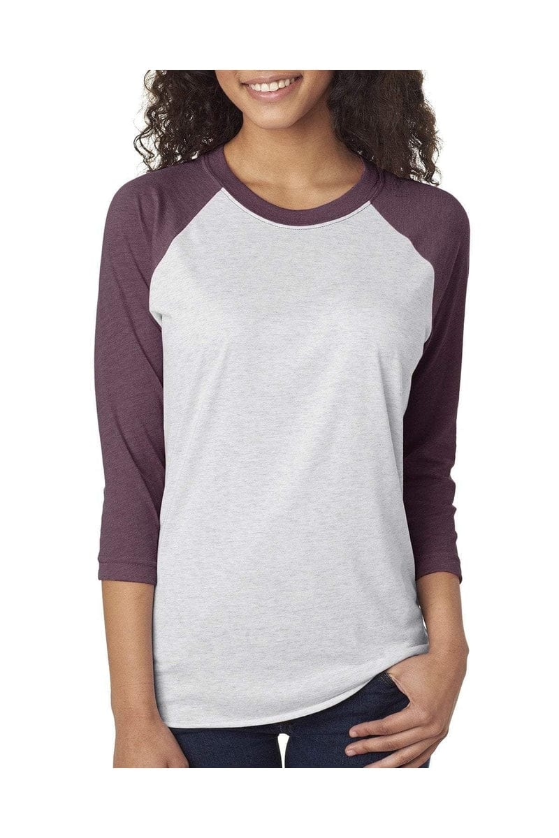 Next Level 6051: Unisex Triblend 3/4-Sleeve Raglan in 