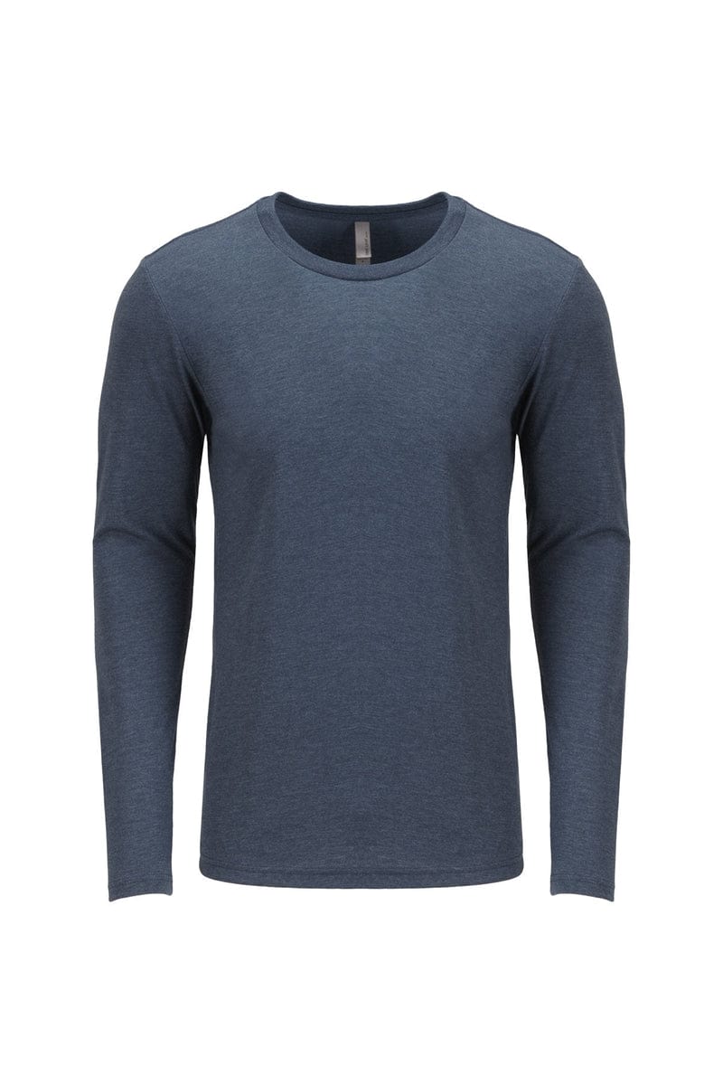Next Level 6071: Men's Triblend Long-Sleeve Crew in Indigo
