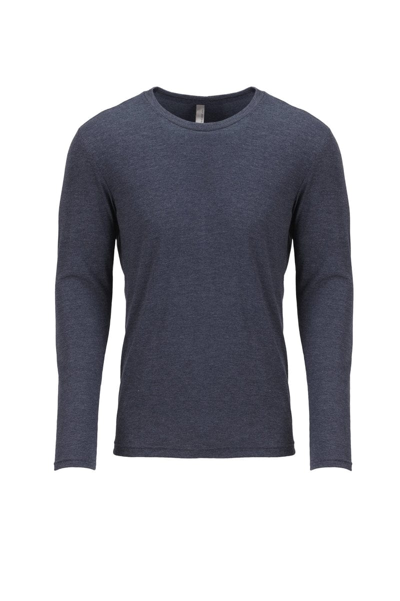 Next Level 6071: Men's Triblend Long-Sleeve Crew in Vintage Navy