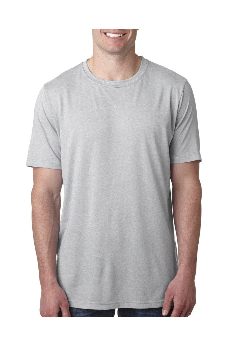 Next Level 6200: Unisex Poly/Cotton Crew T-Shirt in Silver