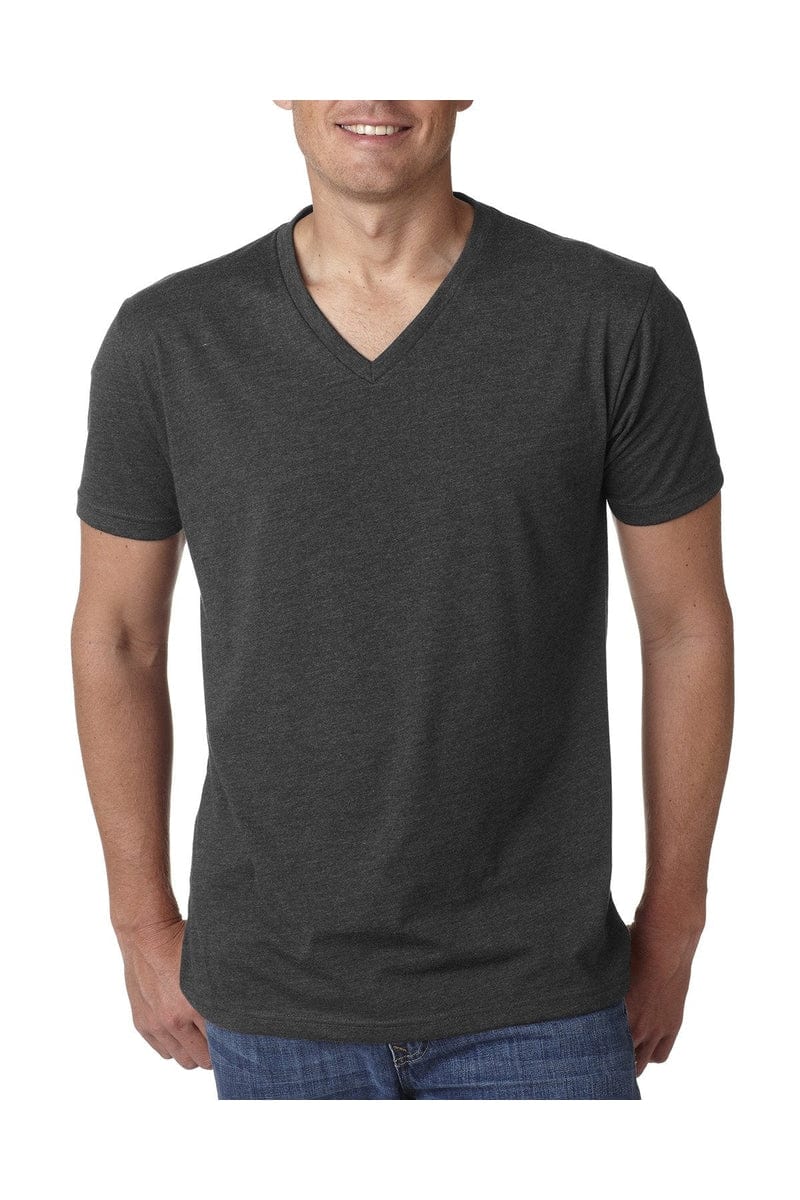 Next Level 6240: Men's CVC V-Neck T-Shirt in Charcoal