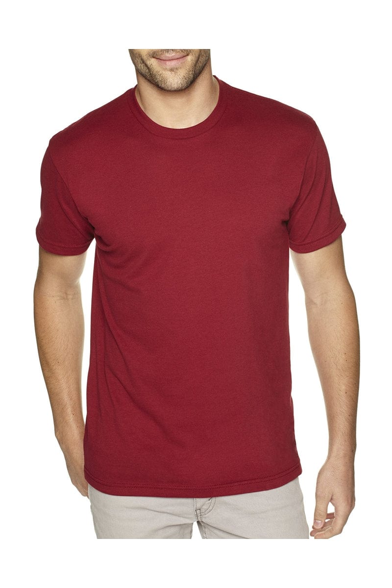 Next Level 6410: Men's Sueded Crew Tee in Cardinal