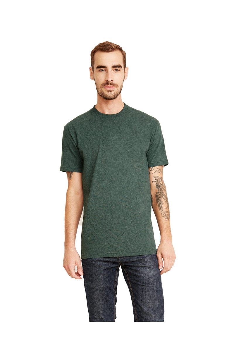 Next Level 6410: Men's Sueded Crew Tee in Hth Forest Green