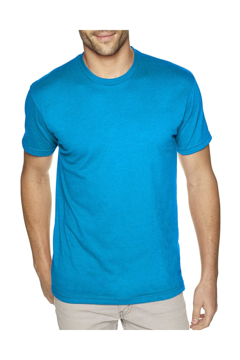Next Level 6410: Men's Sueded Crew Tee in Turquoise