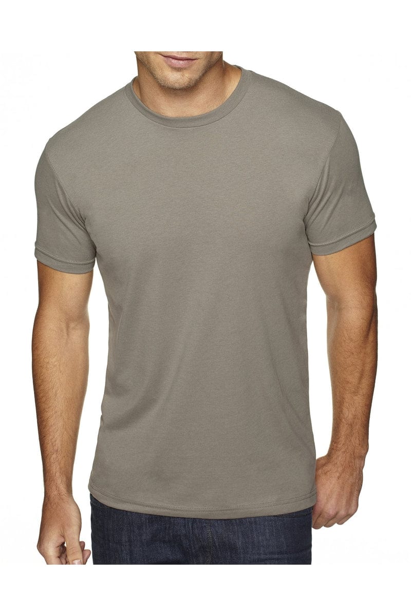 Next Level 6410: Men's Sueded Crew Tee in Warm Gray