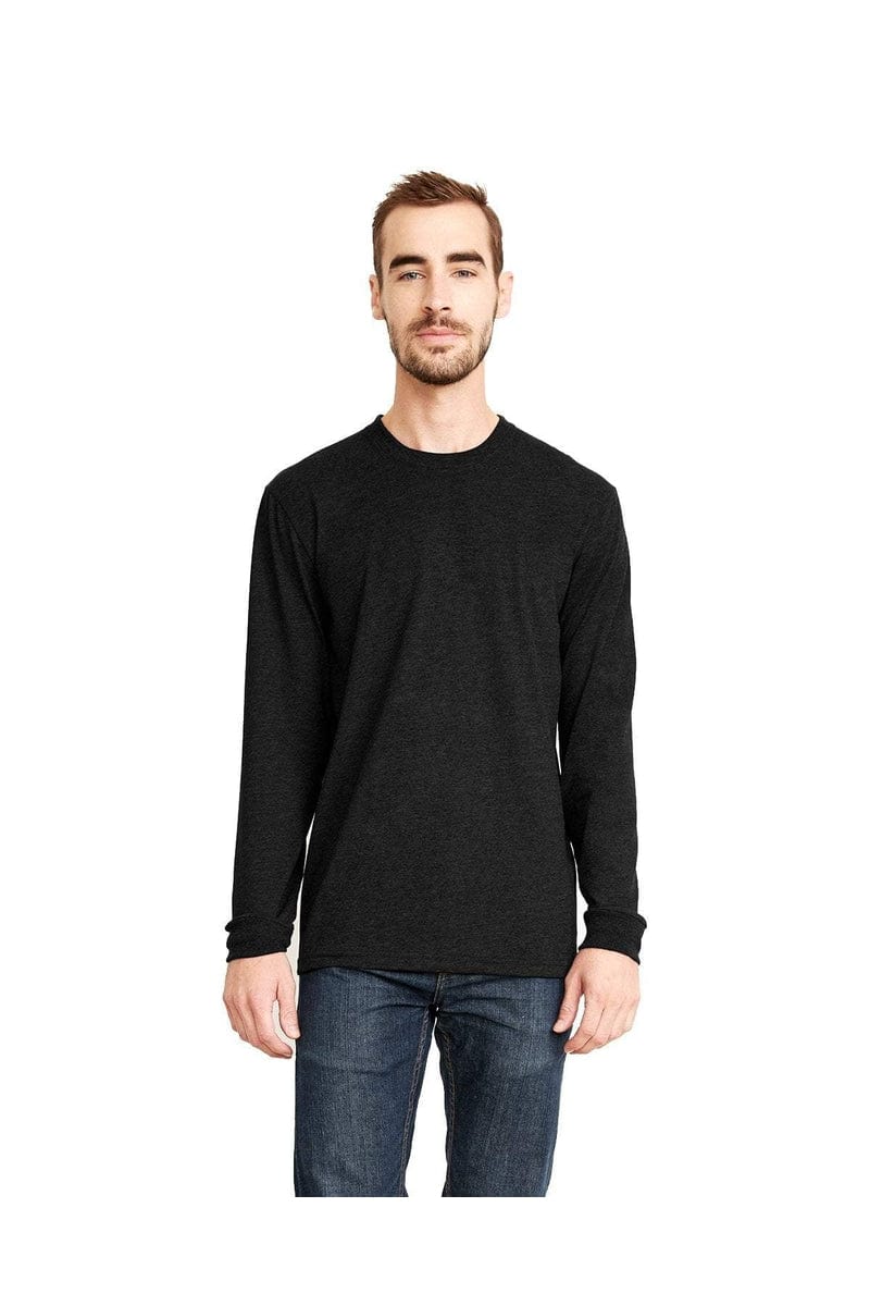 Next Level 6411: Unisex Sueded Long-Sleeve Crew in 