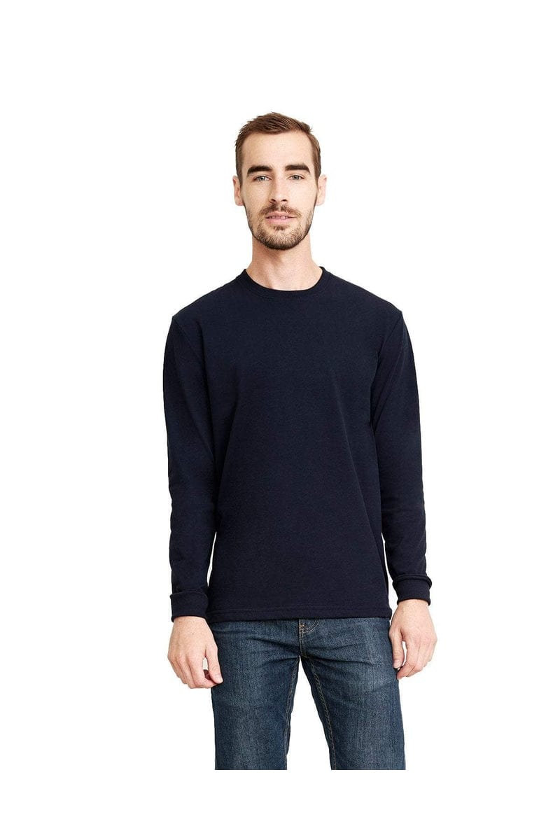 Next Level 6411: Unisex Sueded Long-Sleeve Crew in 