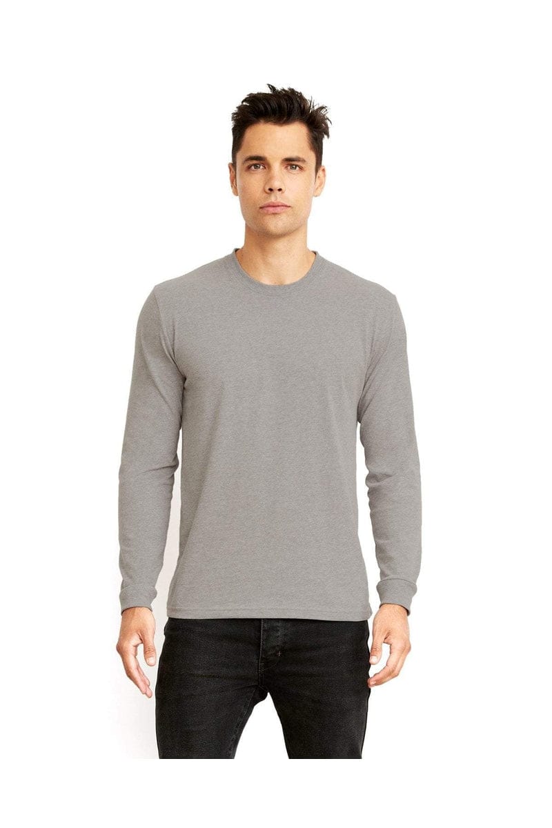 Next Level 6411: Unisex Sueded Long-Sleeve Crew in 