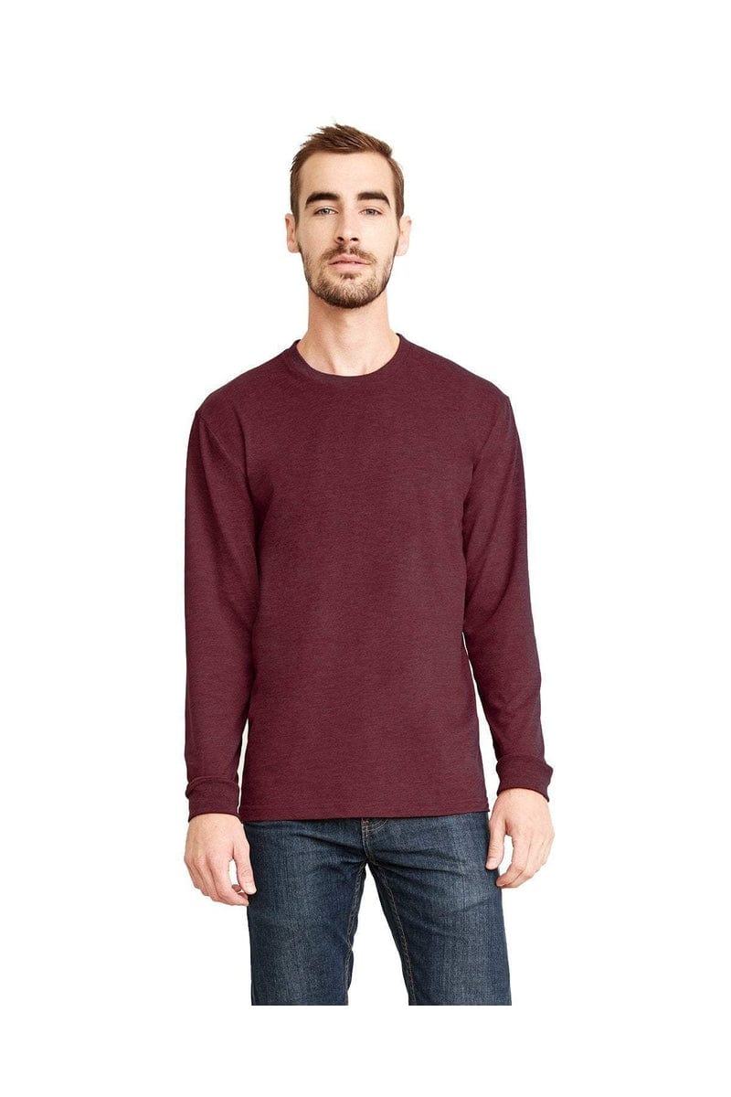 Next Level 6411: Unisex Sueded Long-Sleeve Crew in 