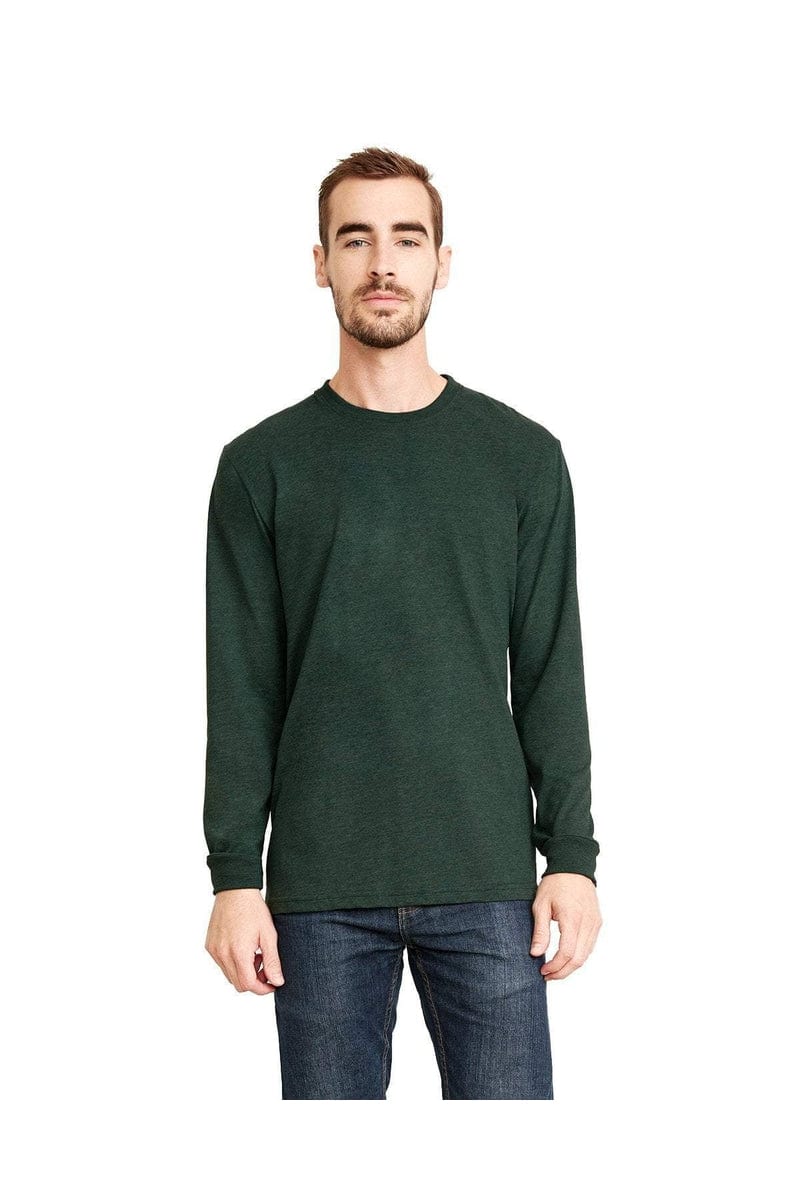 Next Level 6411: Unisex Sueded Long-Sleeve Crew in 
