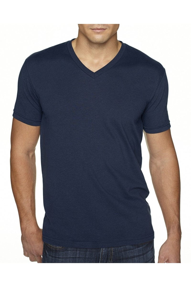 Next Level 6440: Men's Sueded V- Neck T-Shirt in Midnight Navy